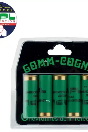 CARTOUCHES SAPL GOMM-COGNE CHEVROTINES CAOUTCHOUC CAL. 12/67 PAR 5 Top Vente