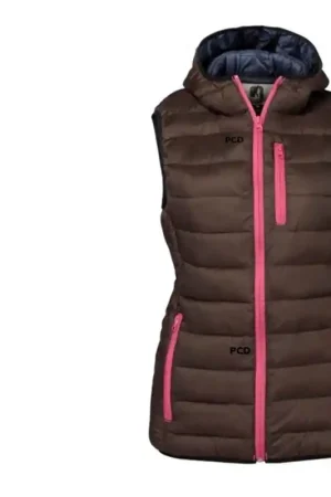 Commander Vite Gilet Matelassé A Capuche Femme Trekking Percussion Marron