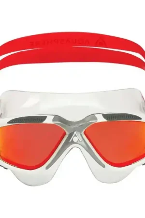 Masque natation Aquasphere Vista - Effet Miroir Rouge Titane Vente Directe