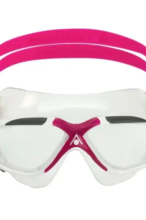 Masque natation Aquasphere Vista - Transparent / Framboise Réduction