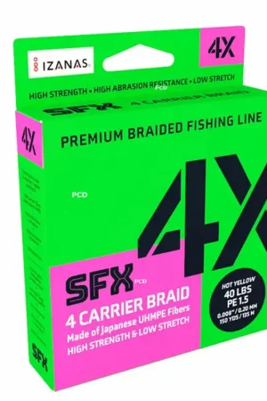 Tresse Sufix Sfx 4x Hot Yellow 135m Remise