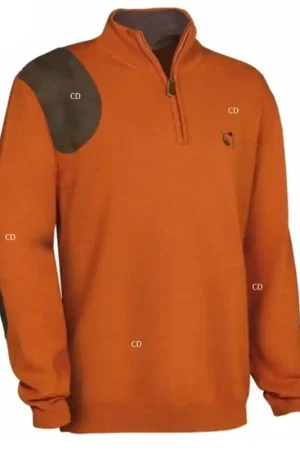 Pull Homme Club Interchasse Wilfried Orange Bon Marché