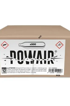 Cartouches CO2 Powair 12g Par 500 Expédition Rapide