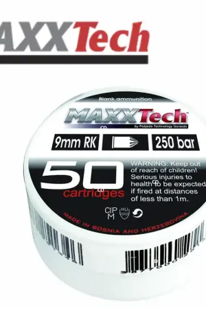 Nouveauté Balles 9mm/380 Rev A Blanc Maxxtech 250 Bars Par 50