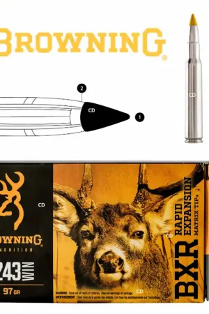 Balles Browning BXR 243 Win 97 Grains Par 20 Must-Have