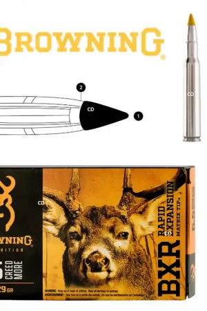 Balles Browning Bxr 6.5 Creedmoor 129 Grains Par 20 Satisfait Ou Remboursé