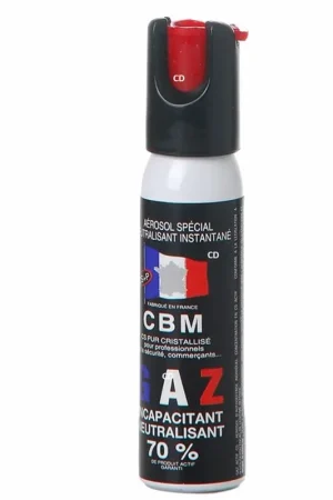 Aérosol Défense Gaz CS Capot 1/4 De Tour 25ml CBM Produit De Marque