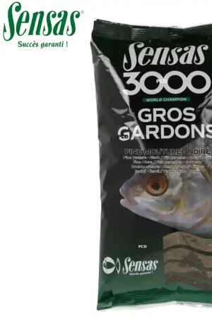 AMORCE SENSAS 3000 GROS GARDONS FINE MOUTURE NOIRE 1KG Commander Maintenant