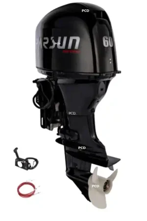 Réduction Moteur Thermique Parsun 60 Cv Arbre Long Commande A Distance Avec Trim Et Tilt Electriques