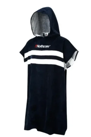 Meilleur Choix Poncho de bain Northcore Beach Basha Bleu à rayure