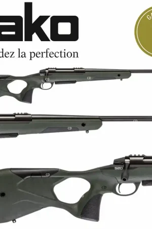 Carabine Sako S20 Hunter Chasse Roughtech Verte Filetée Commande En Gros