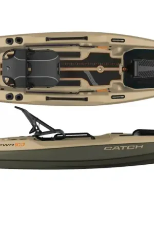 Affaire À Saisir Kayak de pêche Pelican Catch PWR 100 Khaki OCCASION GRADE B
