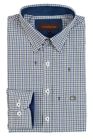 Affaire À Saisir Chemise Homme Club Interchasse Marin Bleu/Vert