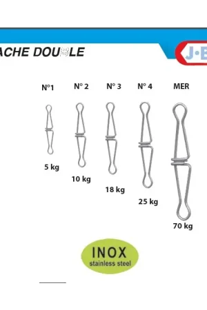 5 Attaches Doubles JB Mer N°1 Réduction