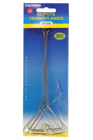 5 Clipots Triangulaires Inox 12 cm Meilleure Vente