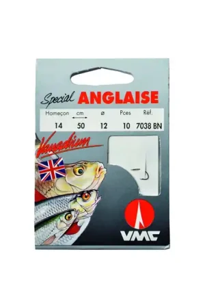 10 Hameçons montés Water Queen spécial Anglaise 7038 BN 50 cm Pas Cher