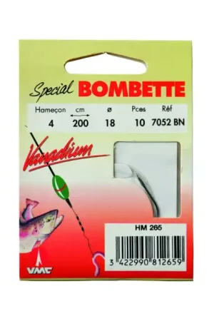 10 Hameçons montés Water Queen spécial Bombette 7052 BN 200 cm Solde