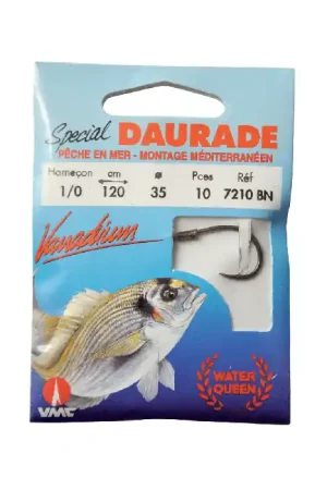 10 Hameçons montés Water Queen spécial Dorade 7210 BN 150 cm Vente Flash