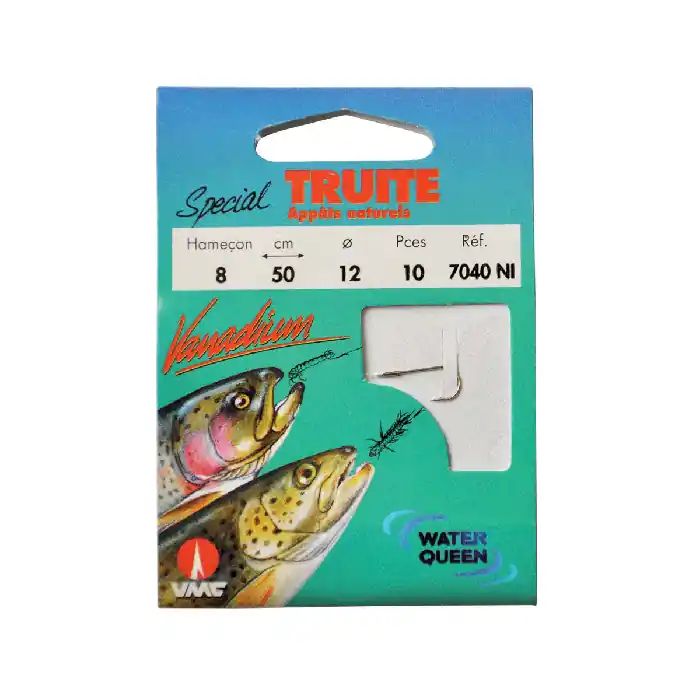 Produit De Marque Spécial truite appâts naturels 7040 NI 50 cm Hameçons N°12 sur Nylon 14/100
