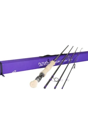 Authentique Canne Mouche Devaux T56 9 Pieds Soie 4/5 4 Brins