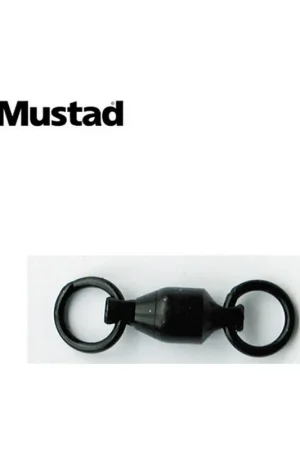 Jusqu’à Épuisement Des Stocks EMERILLONS MUSTAD A ROULEMENT A BILLES NOIR 2 ANNEAUX SOUDES