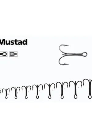 HAMECONS MUSTAD TRIPLE 3551-BN PAR 10 Prix Réduit