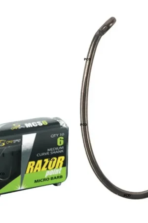 Hameçons Carp Spirit Razor Point Medium Curve Shank Par 10 Populaire