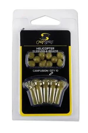 Perles Et Manchons Hélicoptère Carp Spirit Helicopter Sleeves & Beads Par 10 Dernière Chance