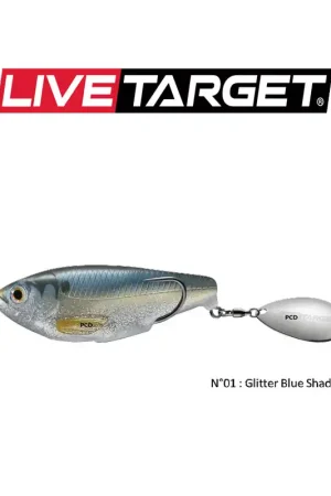 LEURRES SOUPLES LIVE TARGET COMMOTION SHAD 7CM Prix Cassé