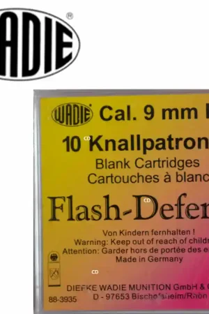 Cartouches Wadie 9mm PA Flash Défense A Blanc Par 10 Offre Du Jour