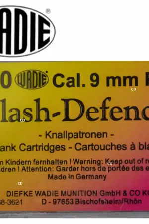 Cartouches Wadie 9mm/380 Flash Défense A Blanc Par 10 Expédition Rapide