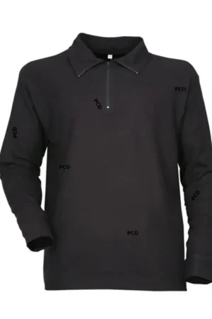 Polo Homme Idaho F1 Manches Longues Noir Pas Cher