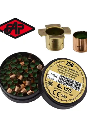 Offre Spéciale BOITE DE 250 AMORCES CANNELEES POUR REPLIQUES POUDRE NOIRE PIETTA