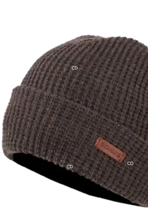 Bonnet Homme Somlys Tricoté Laine Marron 2471 Super Prix