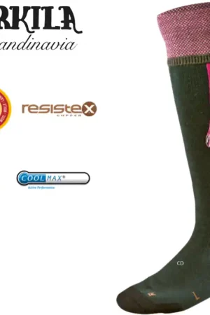 Chaussettes Homme Harkila De Compression Sporting Estate Bottle Green/Pink Livraison Gratuite