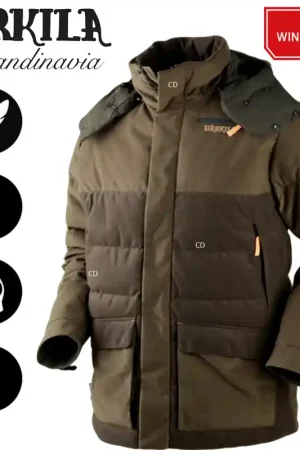 Nouveauté VESTE HARKILA EXPEDITION DOWN JACKET HUNTING GREEN/SHADOW BROWN