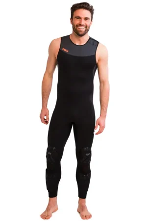 Promotion Jobe Toronto 2mm Jet Long John combinaison homme avec protège-tibias S