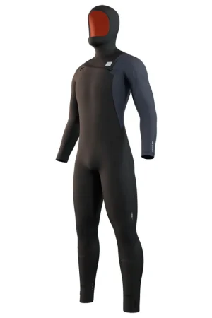 Acheter En Ligne Mystic Marshall Hooded fullsuit combinaison homme 5/3mm fermeture avant noir XS