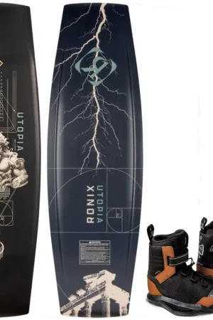 Expédié Aujourd’hui Ronix Utopia 147 cm ensemble de wakeboard avec chausses Diplomat 39-40