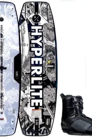 Achat Immédiat Hyperlite Murray wakeboard 139 cm avec chausses Team OT 39-43