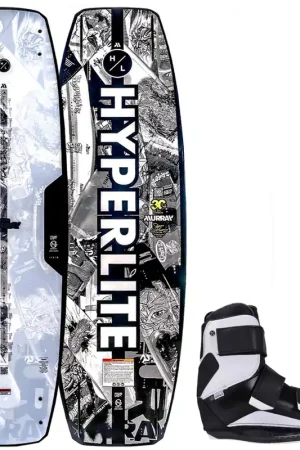 Authentique Hyperlite Murray wakeboard 144 cm avec chausses Team Formula 39-43
