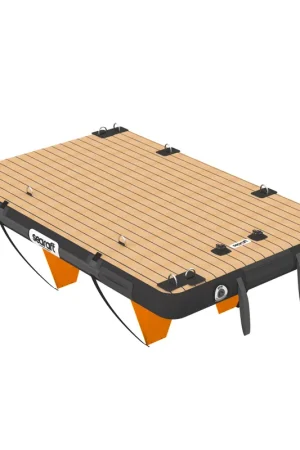 Prix Réduit SeaRaft Teak deck noir small plateforme gonflable 250x150 cm