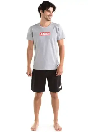 Jobe casual logo t shirt homme gris S Vente Flash