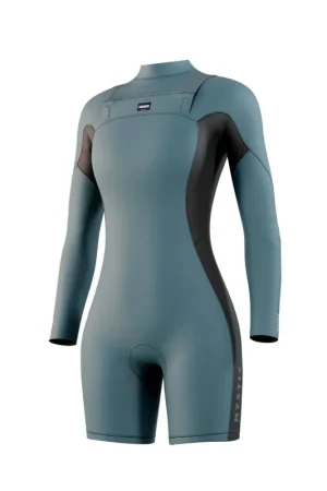Mystic Haven longarm shorty 3/2 mm dubbele borstrits dames teal blauw XS Livraison Express