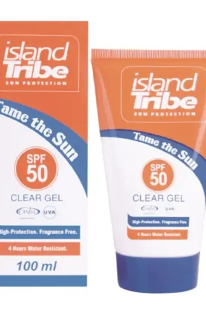 Crème solaire Island Tribe SPF50 gel 100ml Expédition Rapide