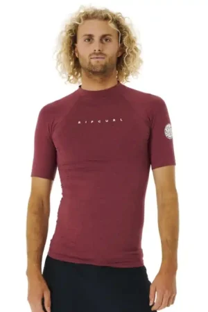 Top Vente Top Lycra Manches Courtes RipCurl Dawn Patrol Perf 2023 - Bordeaux