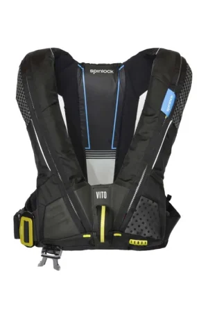 Certifié Spinlock Deckvest VITO gilet de sauvetage automatique 275N avec harnais, déclencheur Hammar - noir