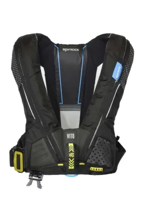 Prix Choc Spinlock Deckvest VITO gilet de sauvetage automatique 275N avec harnais, déclencheur Hammar, système à dégagement rapide - noir