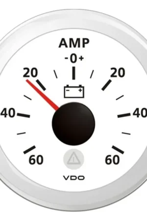 Promotion VDO Ampèremètre VL -60/+60A blanc
